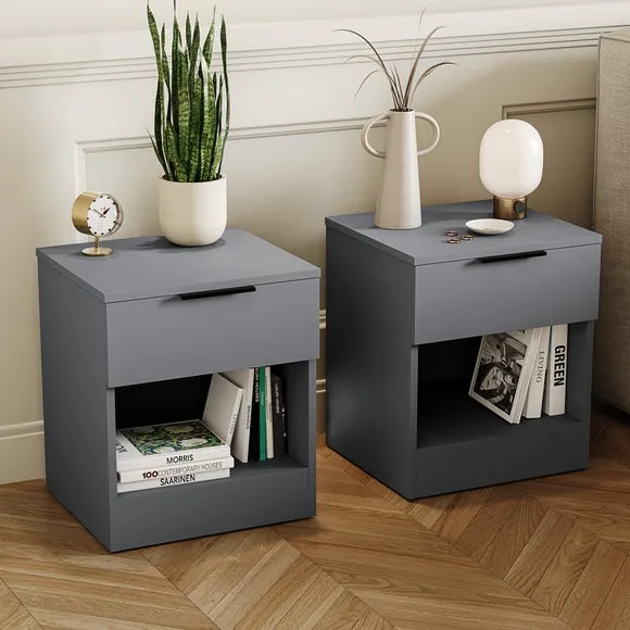 Hayes Set of 2 1 Drawer Bedside Tables
