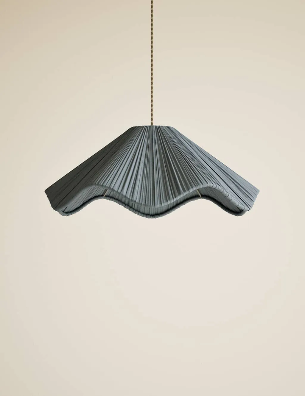 M&S Pleated Wave Large Easy Fit Shade Blue