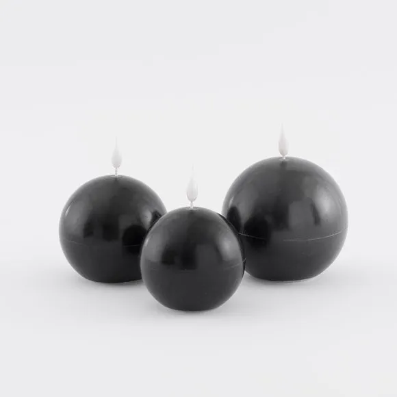 Set of 3 Sphere LED Candles 3