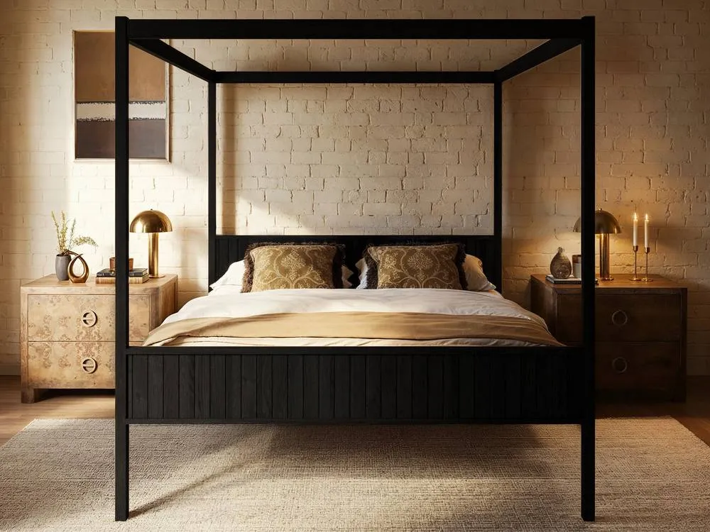 Flair Maddy 4 Poster Bed Black 2