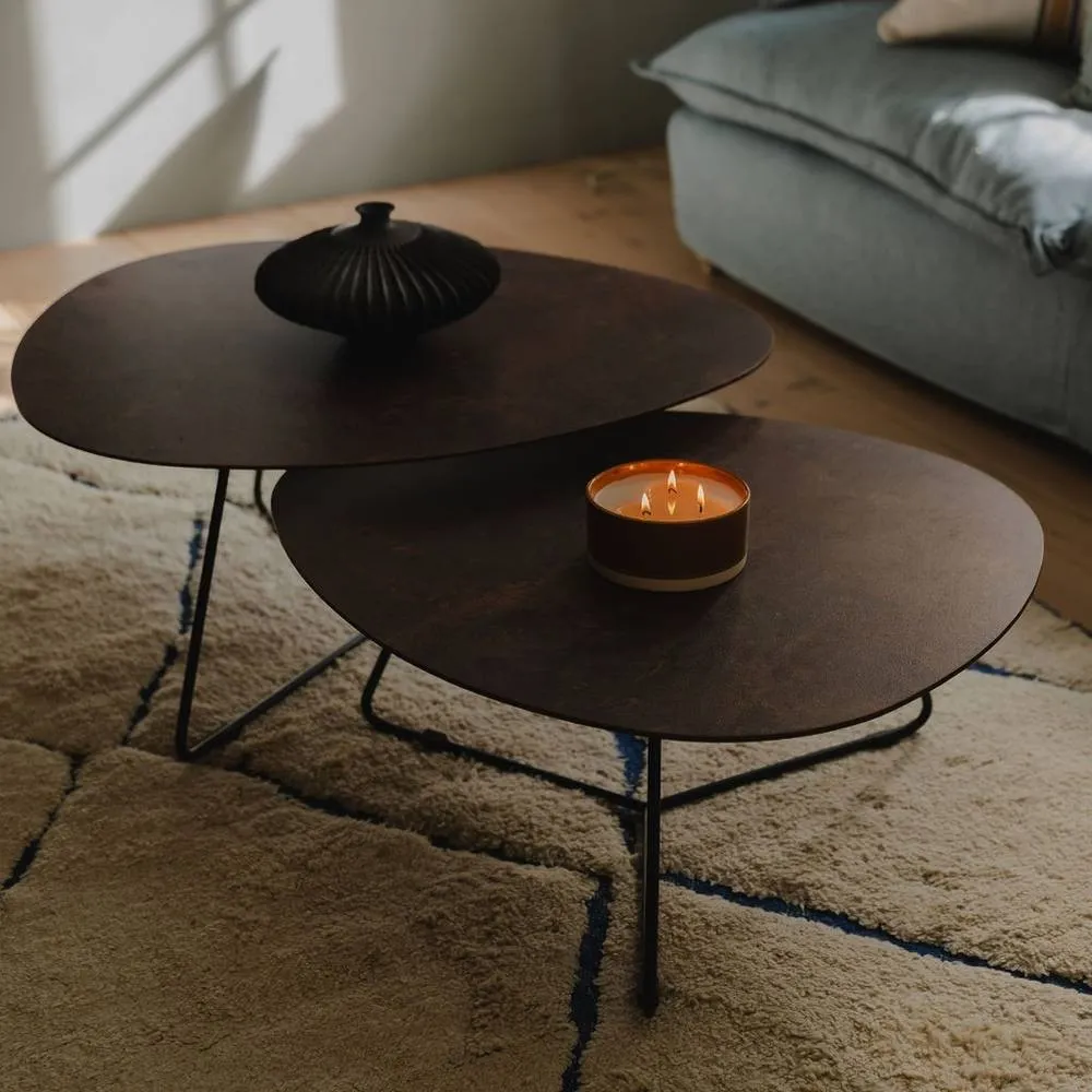 Statement Furniture Bergen Coffee Table Set in Bronze 1