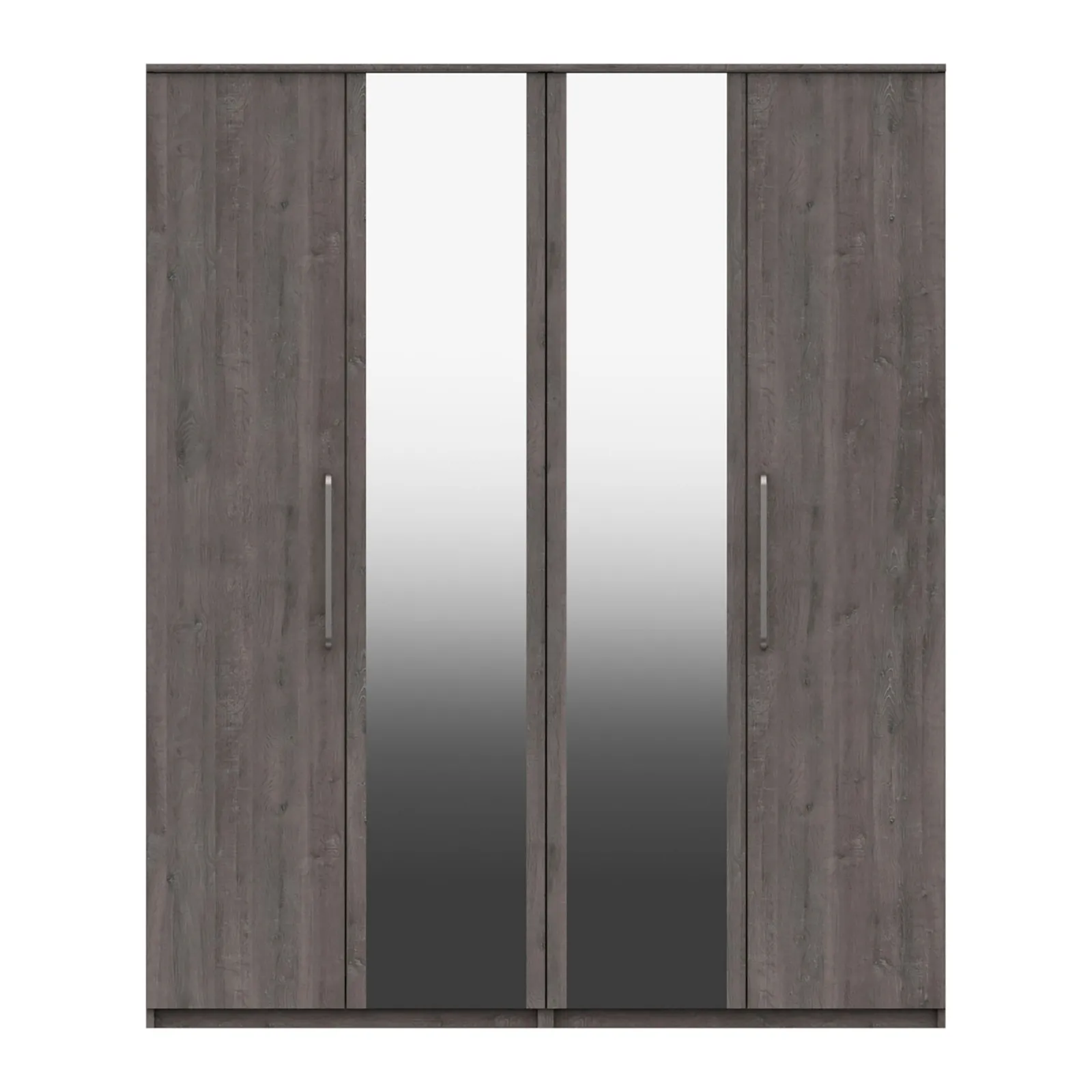 Parker 4 Door Wardrobe, Mirrored 1