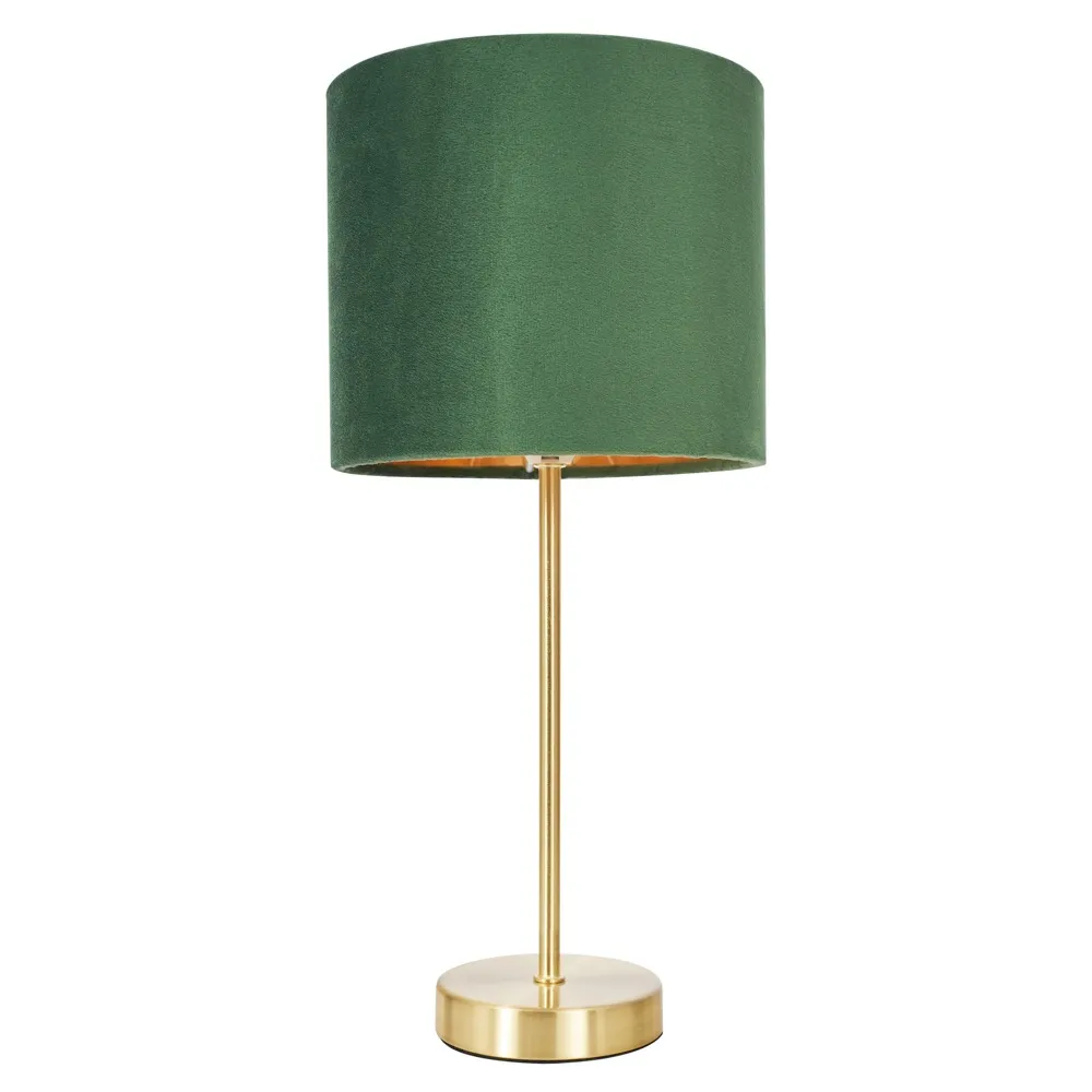 Velvet Table Lamp, Emerald Green 1