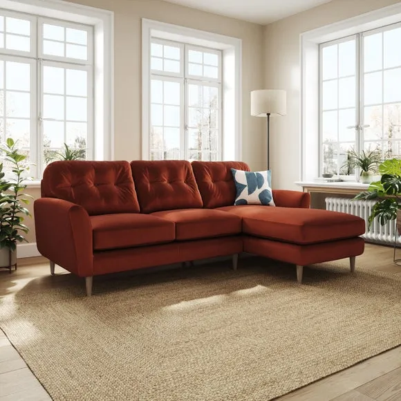 Sven Opulent Velvet Large Corner Chaise Sofa 1