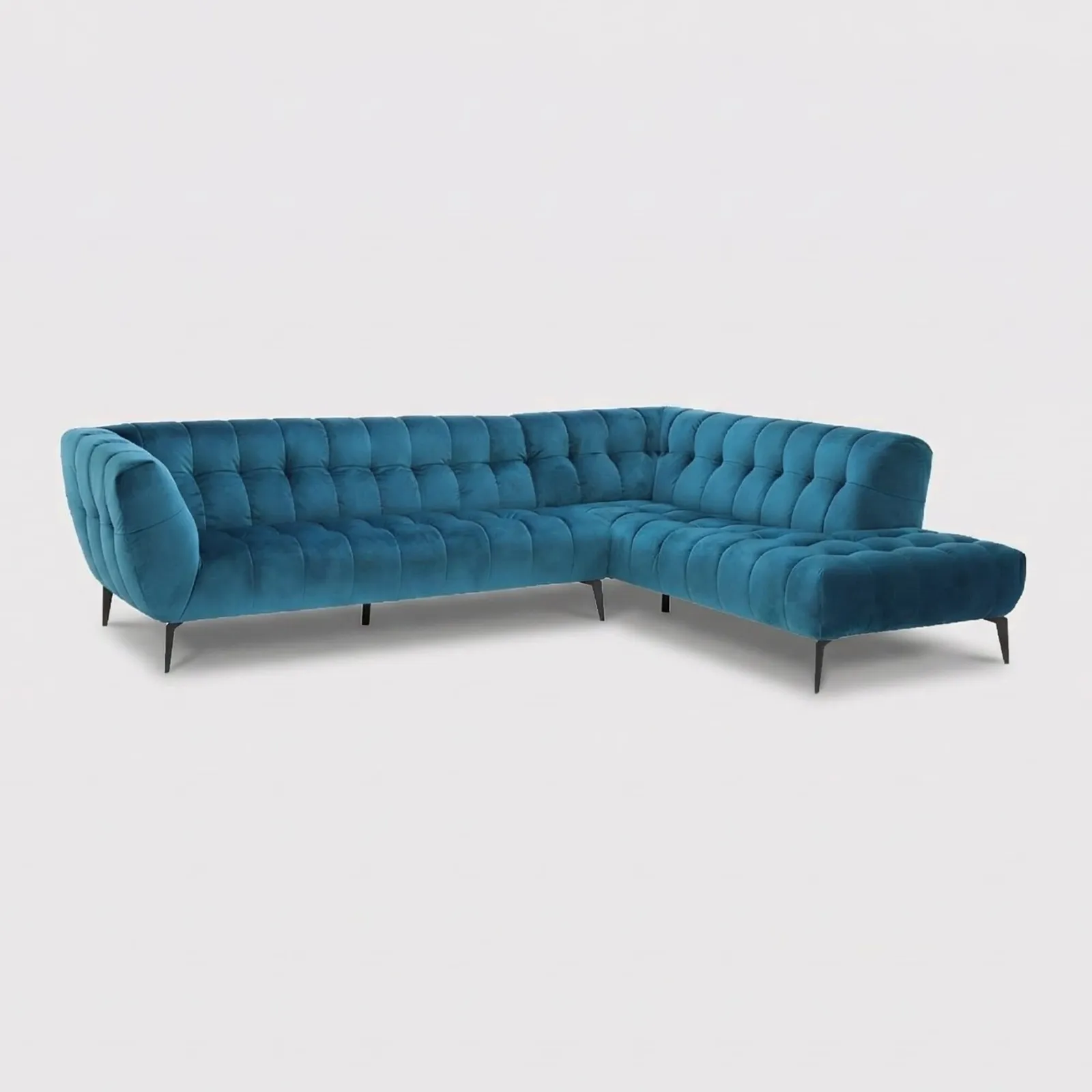 Azalea Corner Group Chaise Right Sofa, Teal | Barker & Stonehouse 1