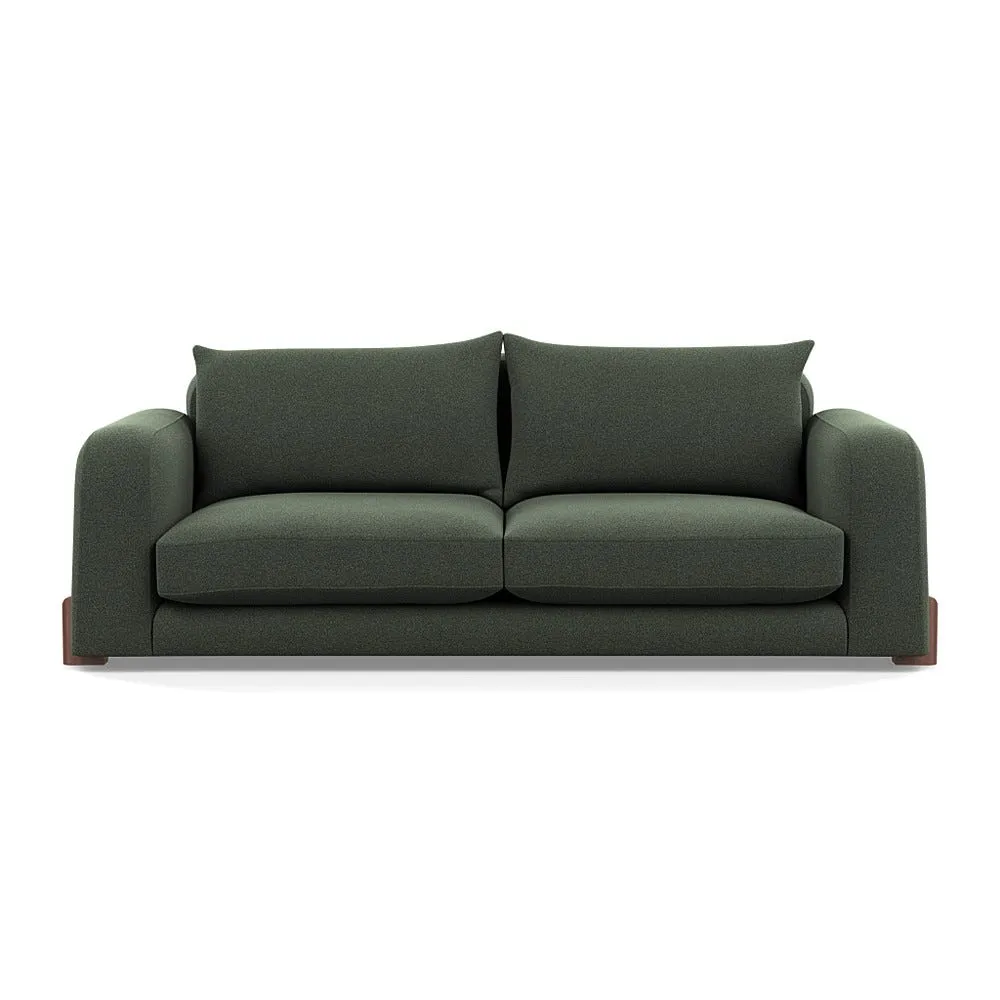 Heal's Nuvola 4 Seater Sofa Boucle Fern Walnut Stained Feet 1