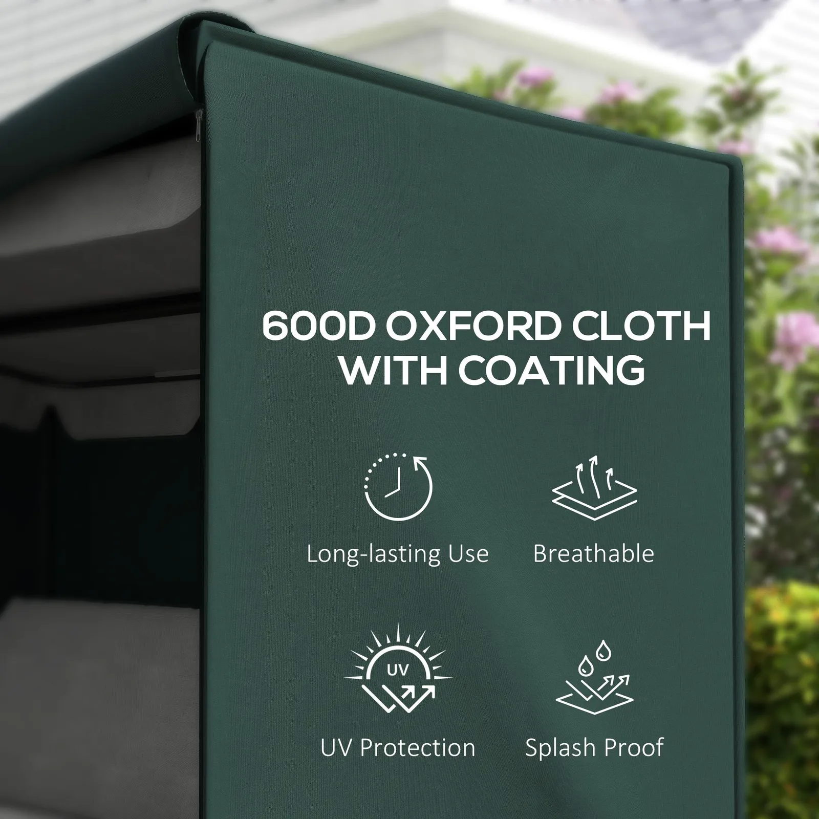 OUTSUNNY Garden Furniture Protector Patio Swing Chair Cover in Green 4