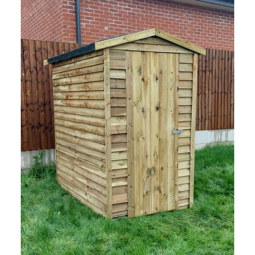 Churnet Valley Garden Furniture Ltd 6 x 4 Feet Budget Garden Shed - Timber - L122 x W180 x H210 cm in Brown