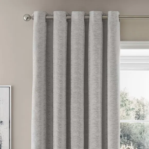 Abstract Texture Blackout Eyelet Curtains 1