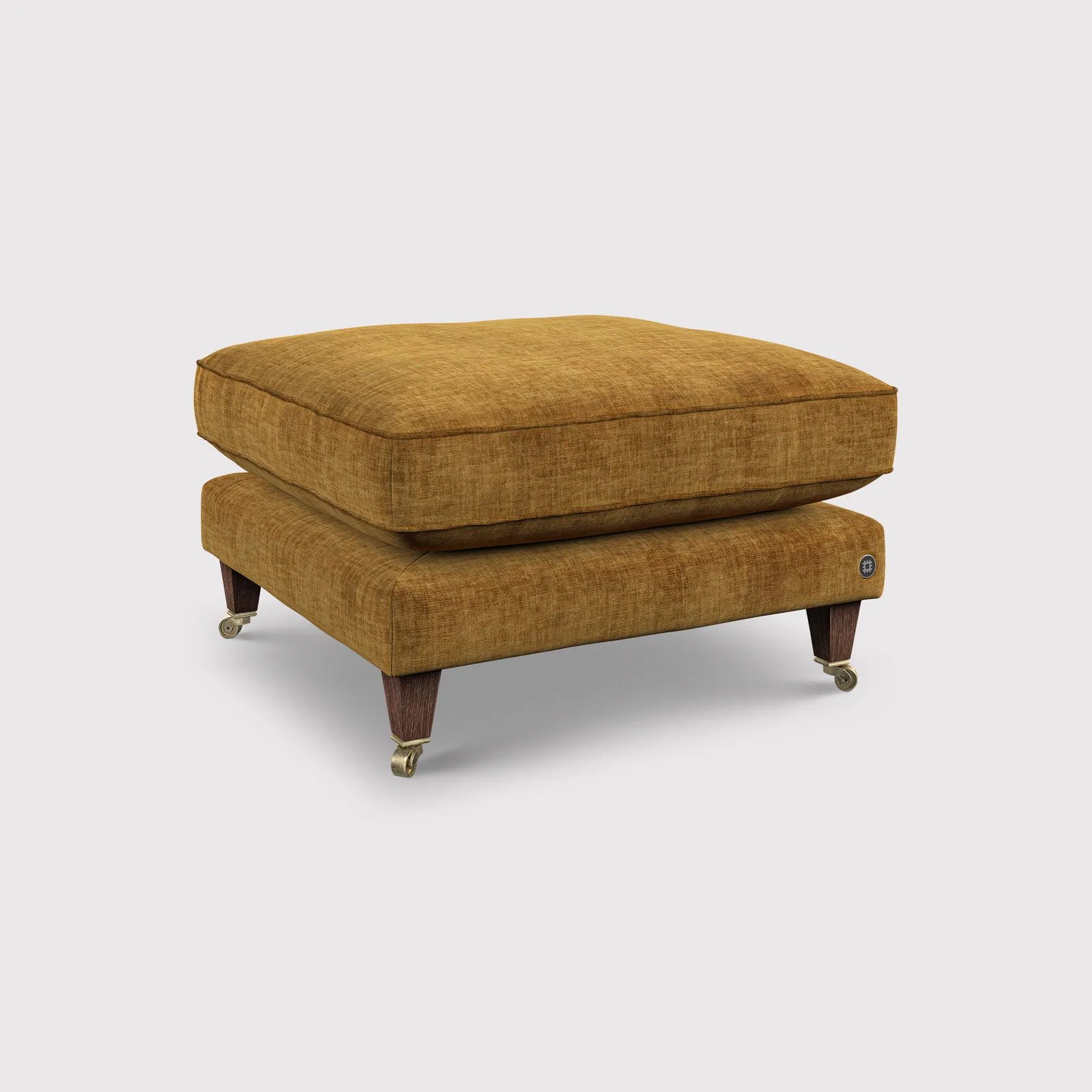 English Heritage Quarry 26 Footstool, Orange Fabric | Barker & Stonehouse 1