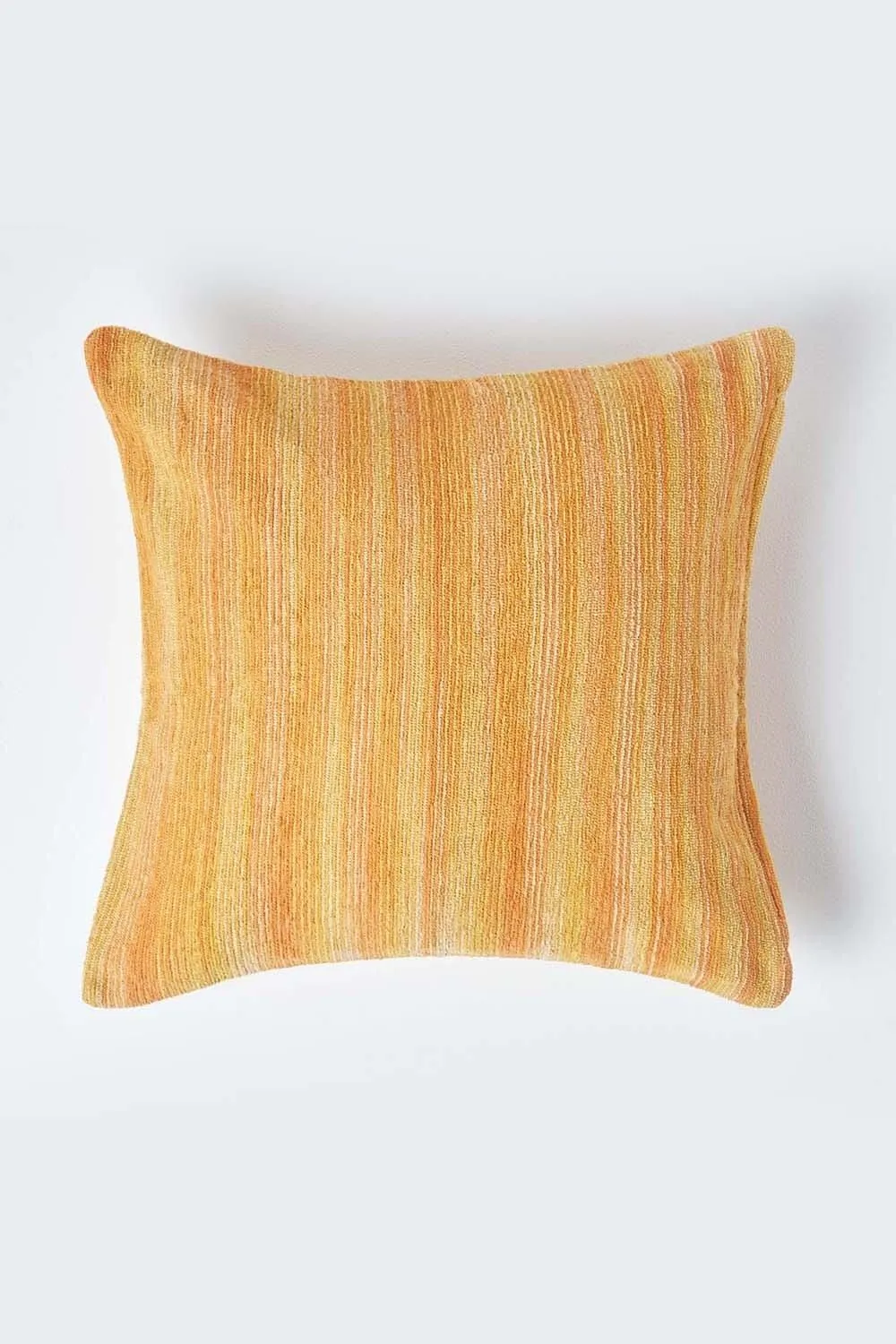 Homescapes Cotton Chenille Tie Dye Cushion Cover in Orange 1