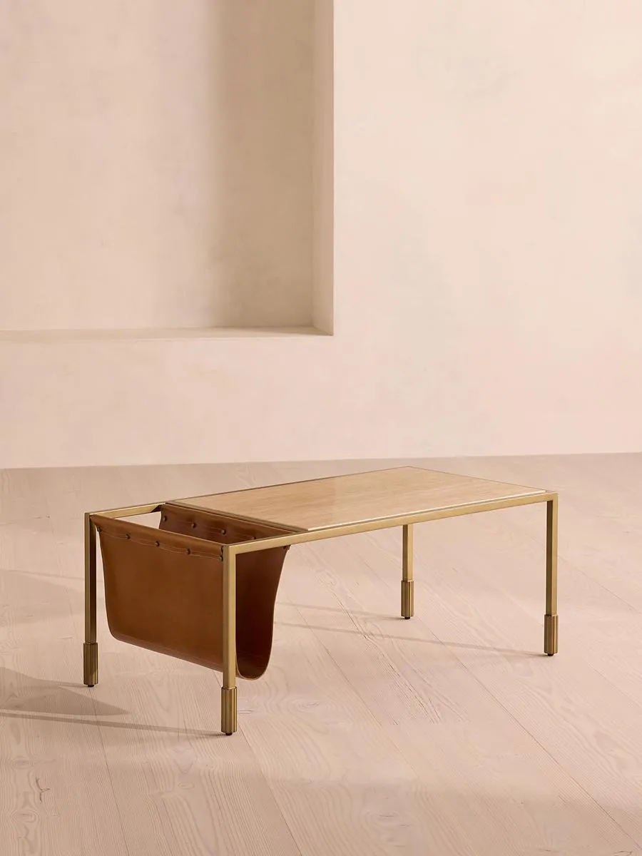 Portnall Coffee Table, Travertine