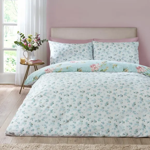 Catherine Lansfield Avebury Floral Polycotton Duvet Cover & Pillowcase Set 3