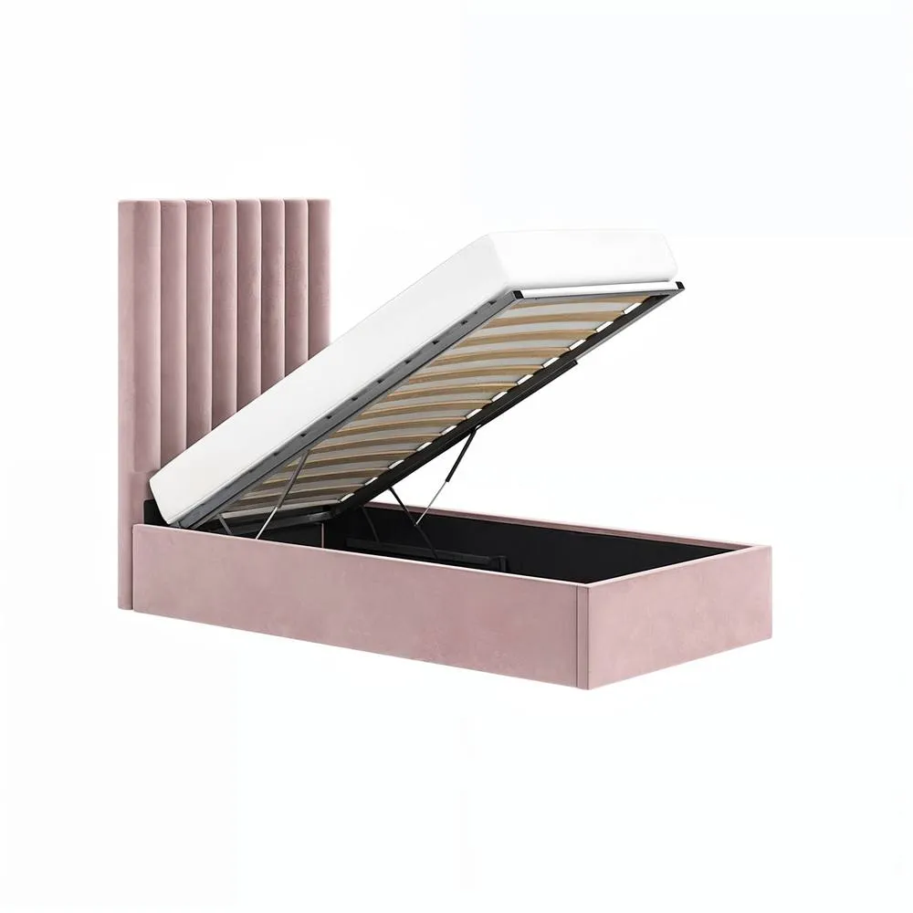 Flair Everley Single Ottoman Bed in Pink 6