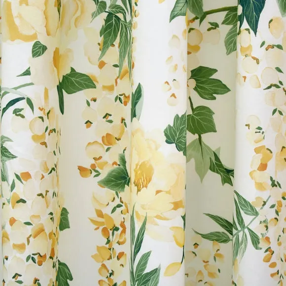 Hidcote Peonies Polycotton Eyelet Blackout Curtains 3
