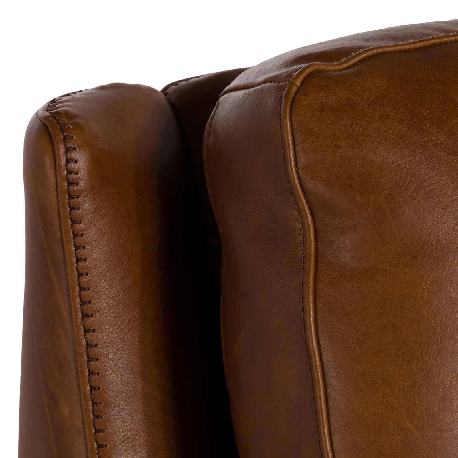 Albard Swivel Armchair, Brown Leather | Barker & Stonehouse 3