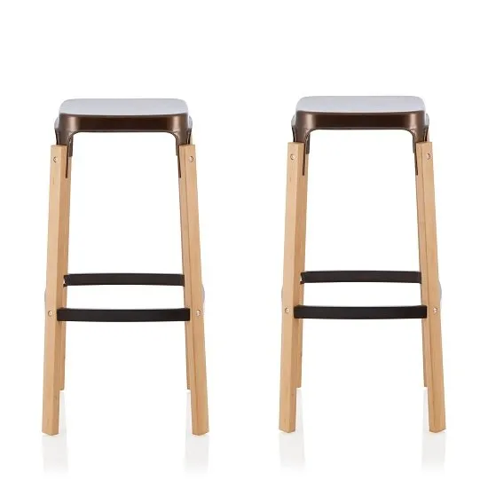 Hoker 76cm Bar Stools In Antique Bronze In A Pair