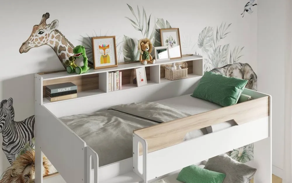 Flair Interstellar Triple Bunk Bed in Light Oak 2