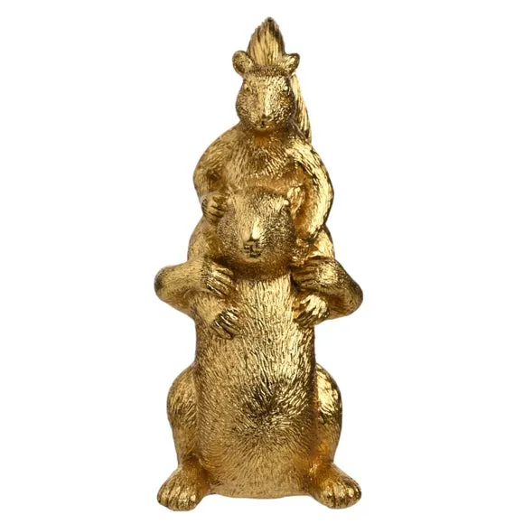 Hestia Gold Squirrels Ornament 2