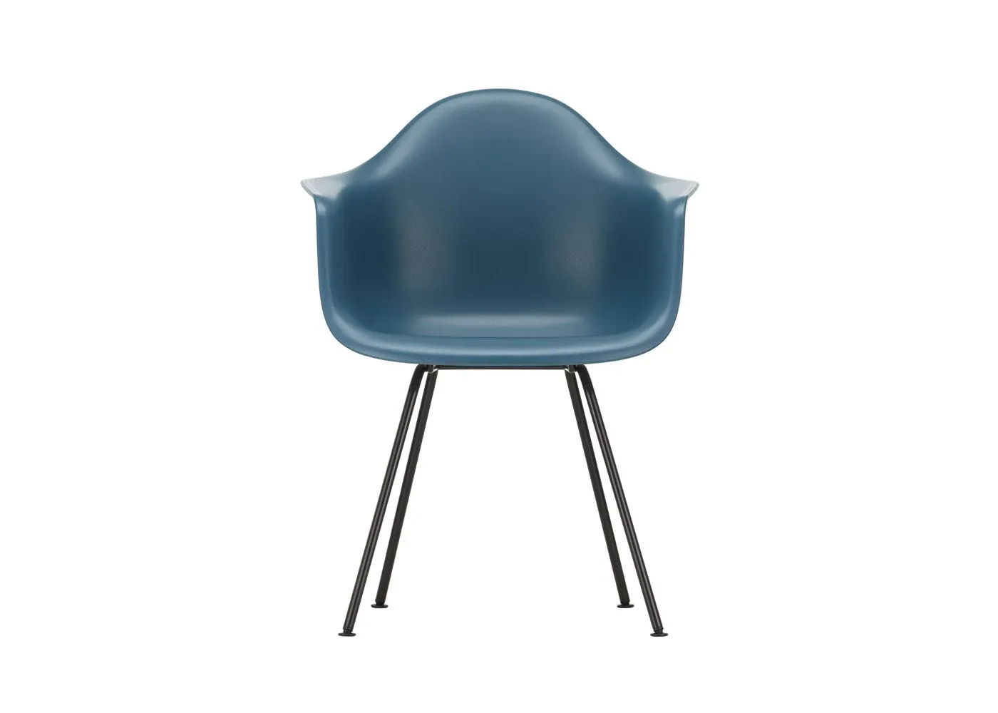 Vitra Eames DAX Armchair New Height Sea Blue Basic Dark Powder Coated Base 1