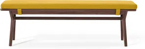 Jenson Dining Bench, Yellow & Dark Stain Oak