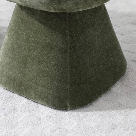 Tulip Luxe Chenille Swivel Dressing Table Chair 4
