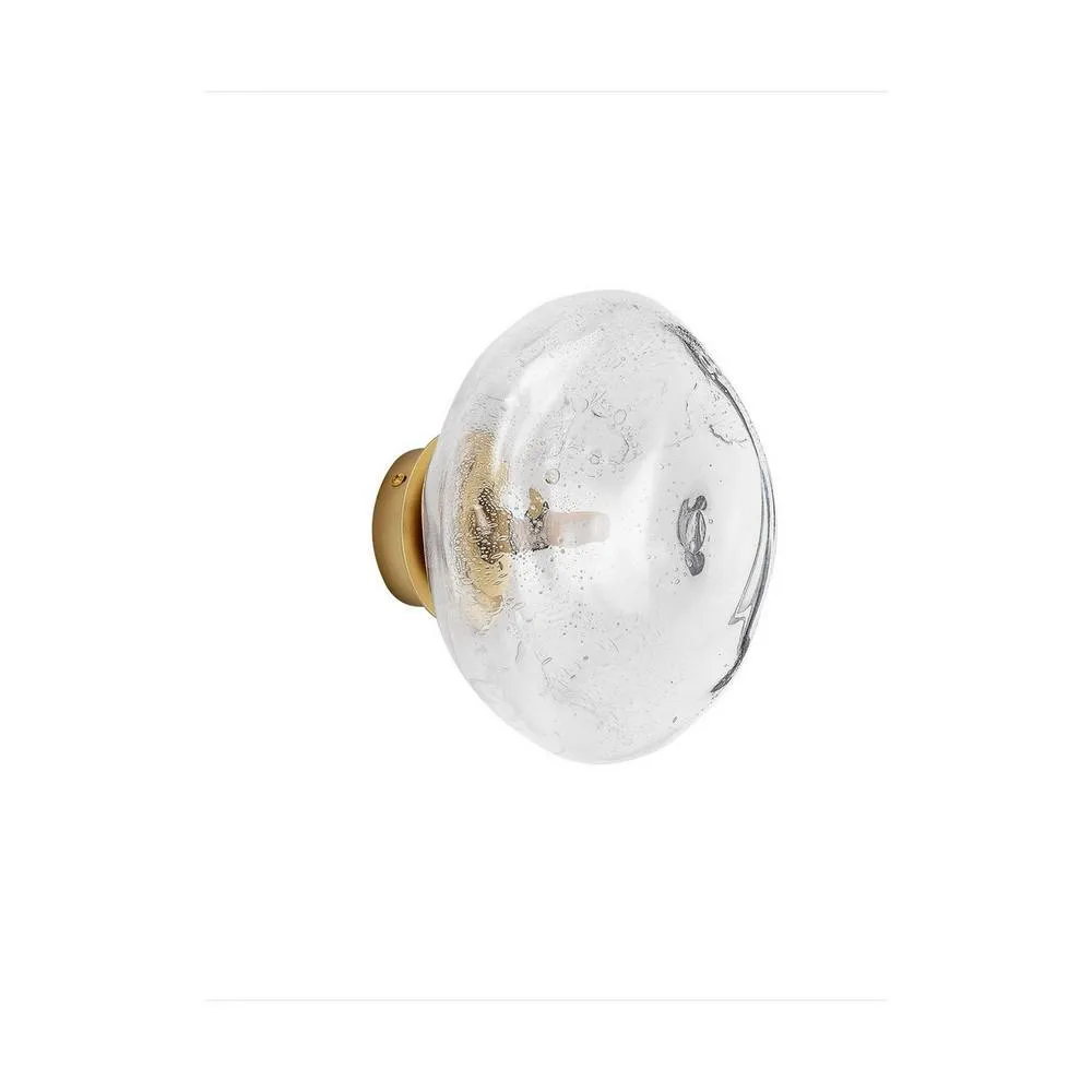 Netlighting King 26cm Wall Lamp Brass Gold Blown Clear LED G9 1x5W