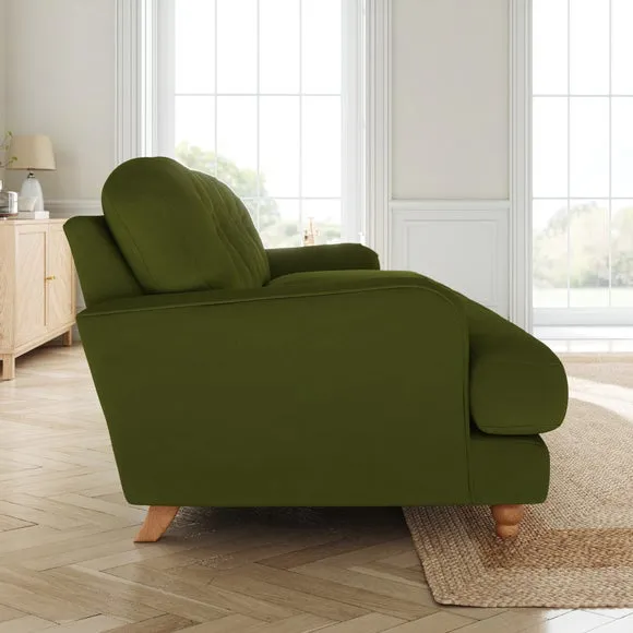 Martha Matte Plush Velvet 3 Seater Sofa 2