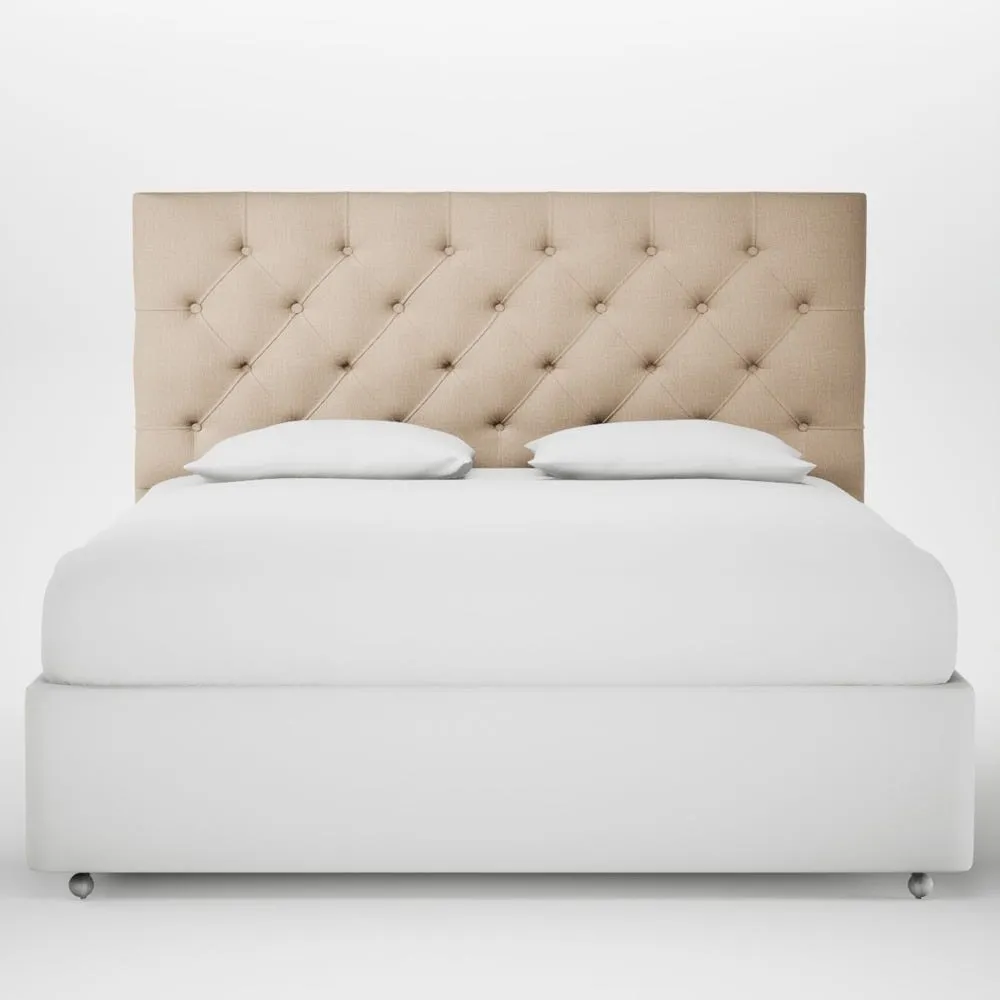 Heal's Balmoral Headboard Lift Storage Super King Smart Cotton Linen Rice 1