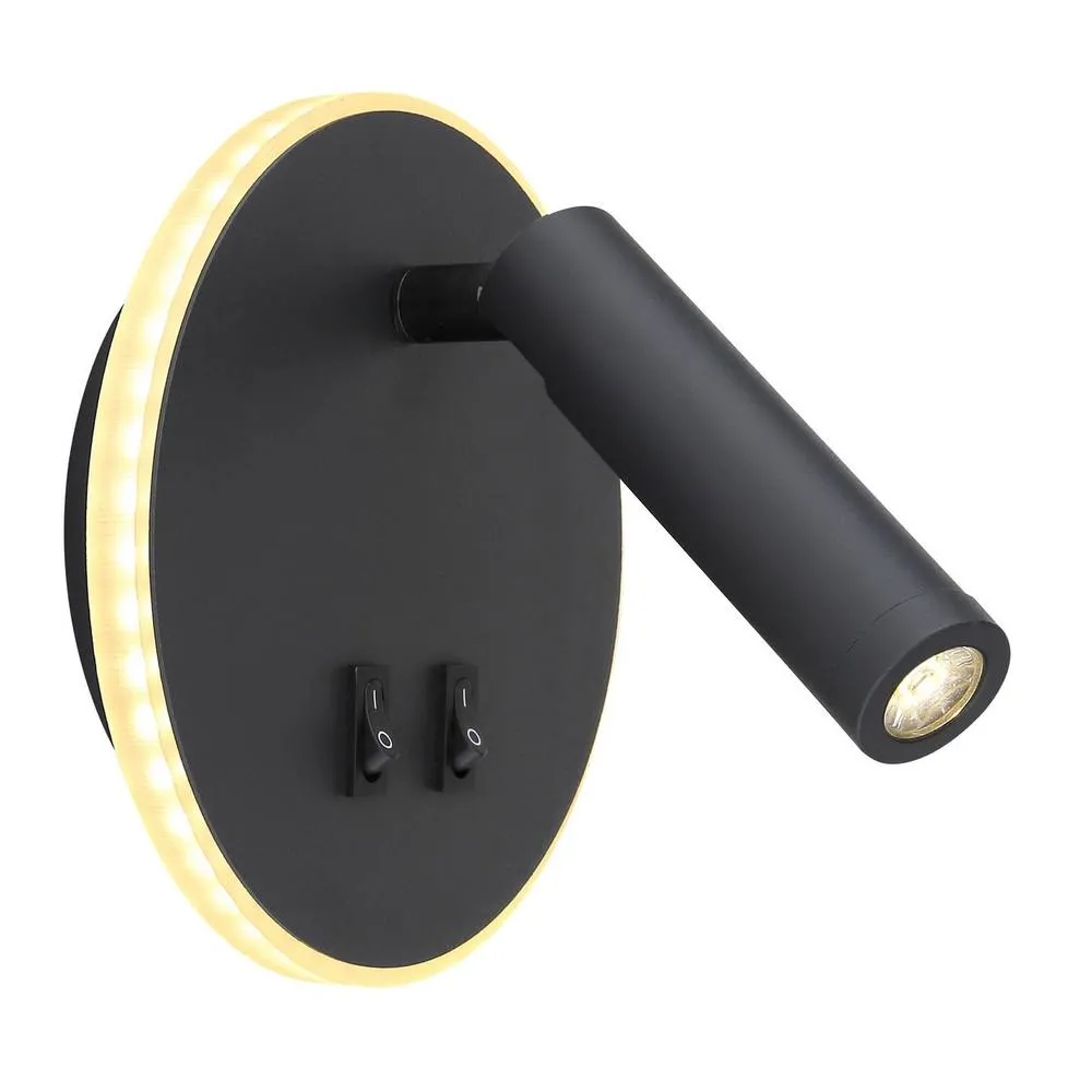 Netlighting Many Reading Wall Light Black LED 3000K