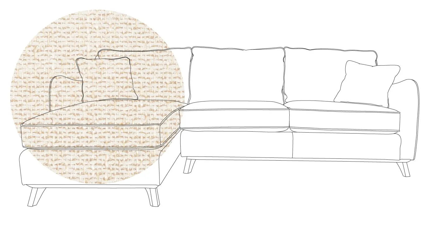 Heal's Ravello Left Hand Corner Sofa Texture Limestone