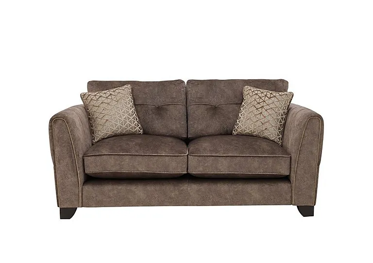 Mariah 2 Seater Fabric Classic Back Sofa - Dapple Chocolate