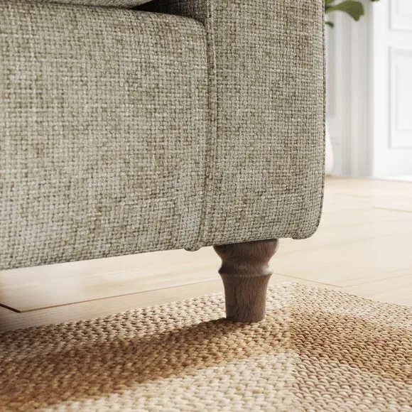 Flori Chunky Chenille Corner Chaise Sofa 4