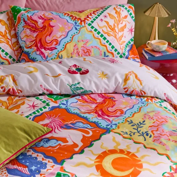 furn Seraphine Reversible Duvet Set Single, Multi 2
