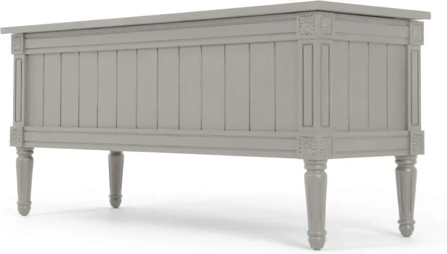 Bourbon Vintage Ottoman Bench, Grey 