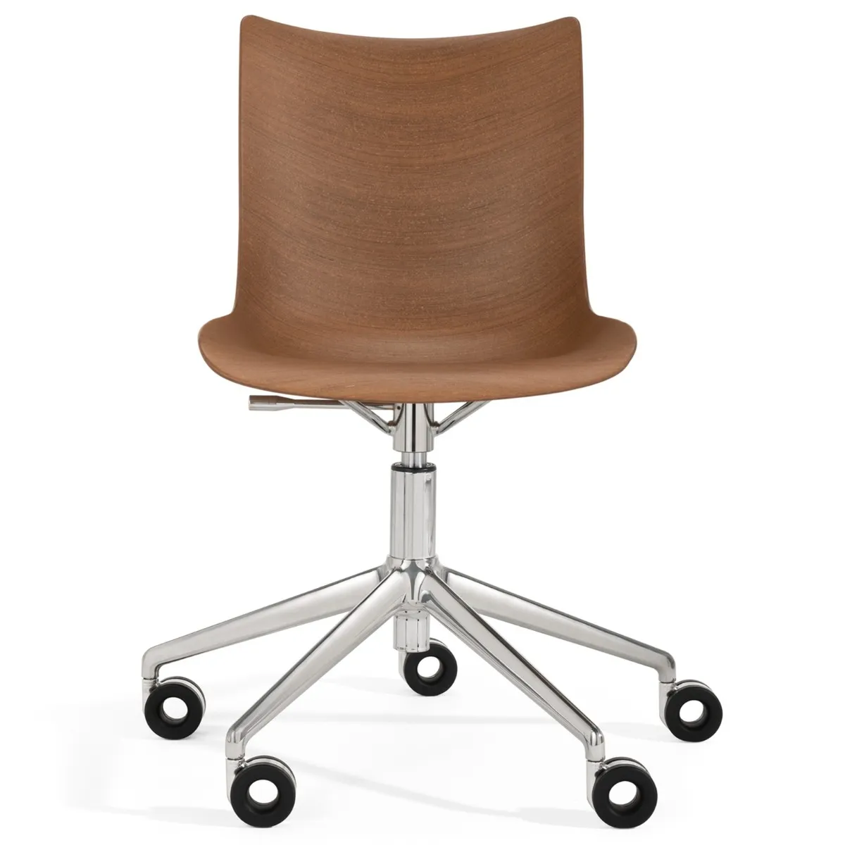 Kartell P/Wood 2020 Office Chair, Brown | Barker & Stonehouse 2