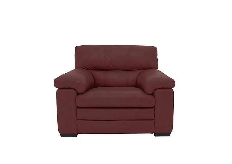 Cozee Leather Armchair - BV Deep Red