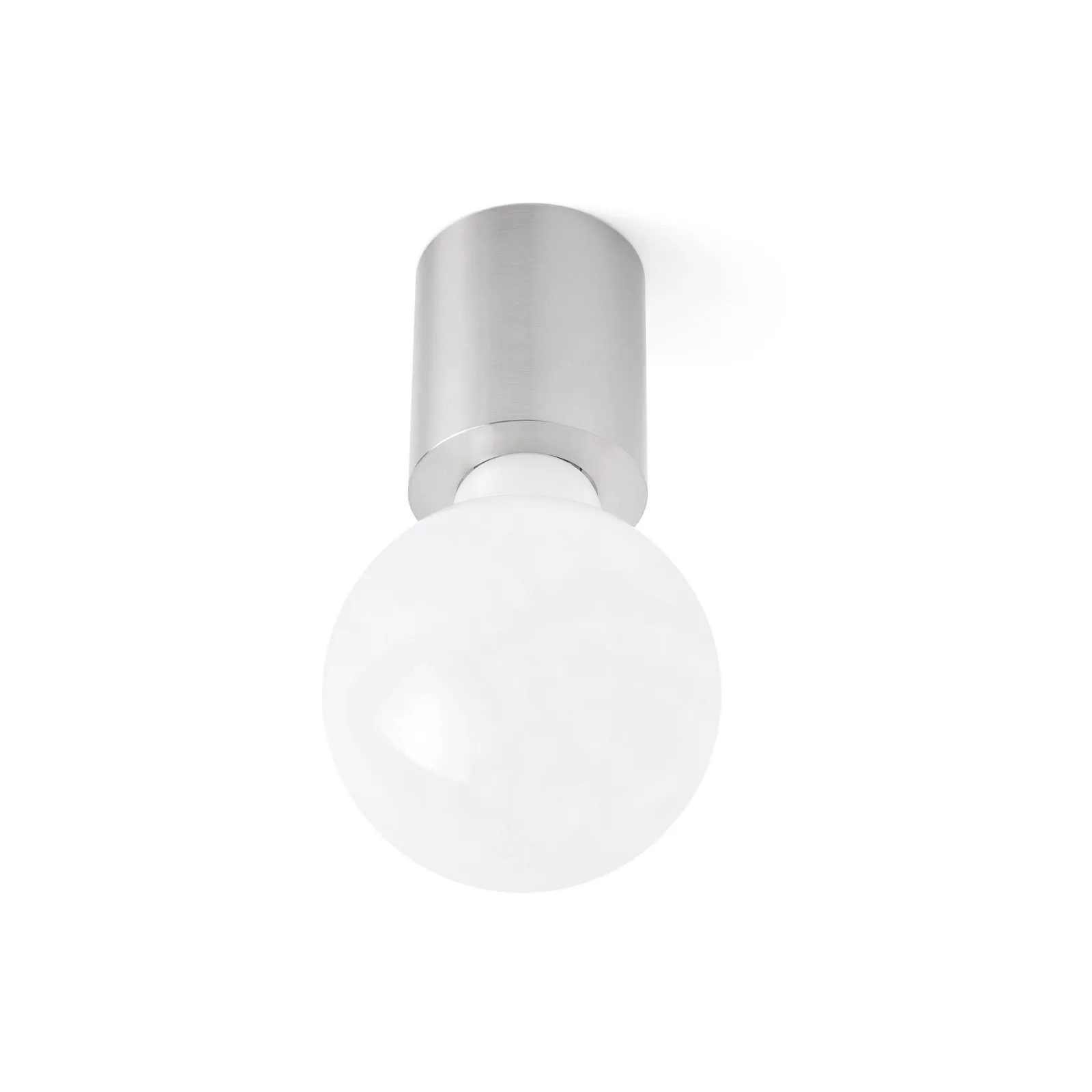 Netlighting Ten 1 Light Indoor Candle Wall Ceiling Light Satin Nickel E27 in Grey 2