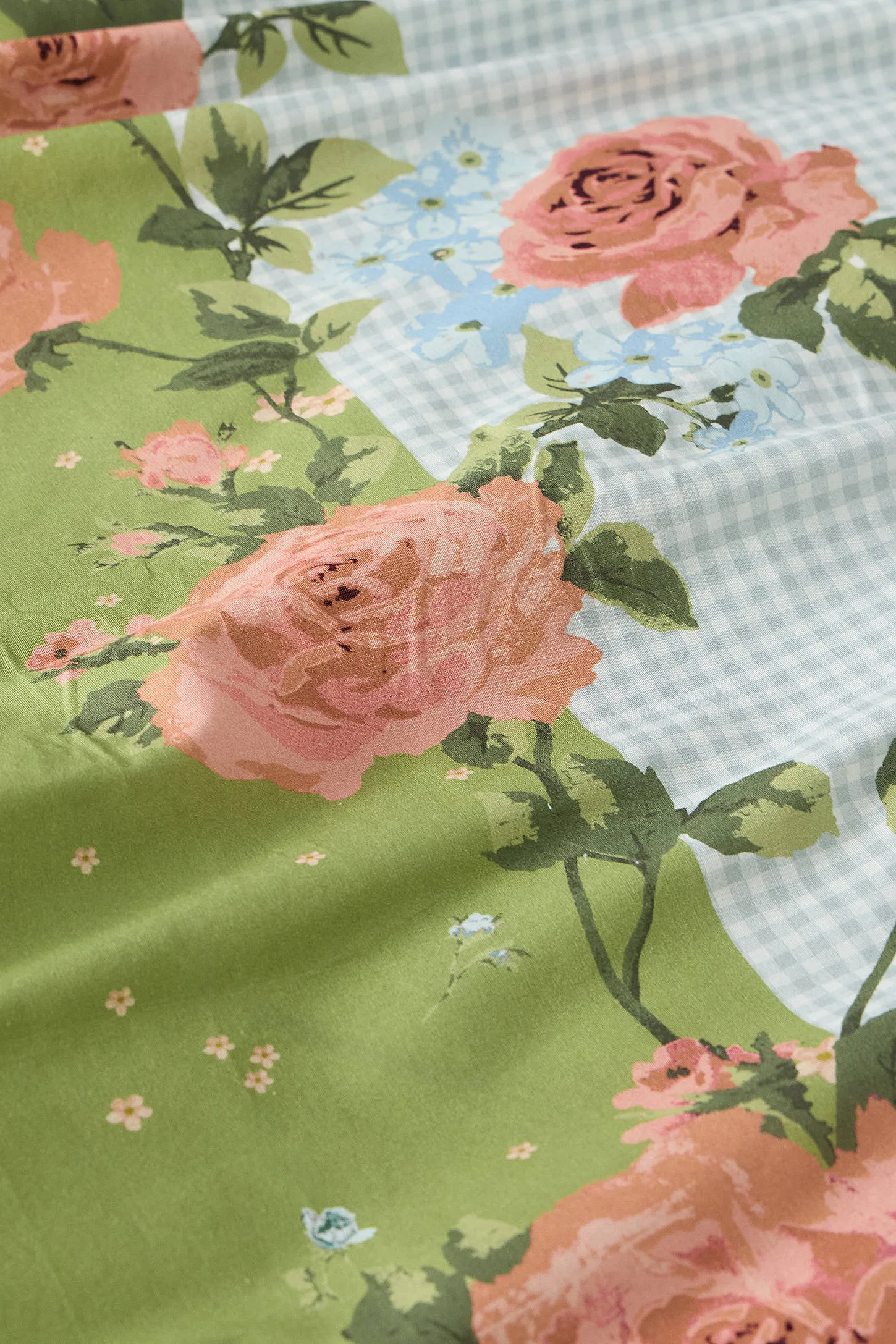Margot Floral Reversible Duvet Set - Green 4