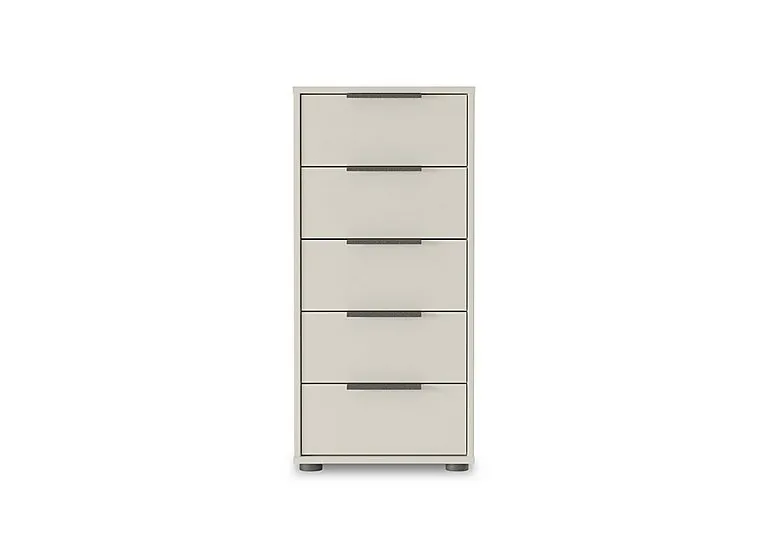 Instinct 40cm 5 Drawer Matt Finish Chest - Champagne - Bedroom Furniture - In Time for Christmas
