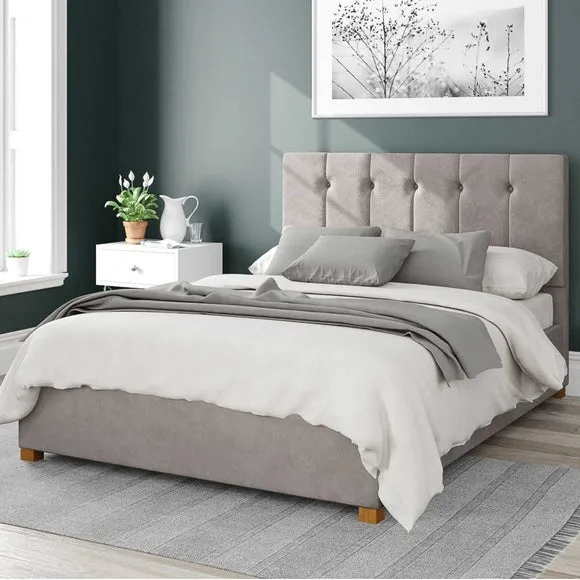 Hepburn Plush Velvet Ottoman Bed Frame 1