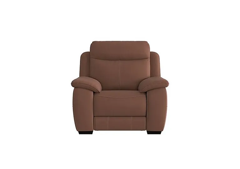 Starlight Express Fabric Power Recliner Armchair with Power Headrest - Hazelnut