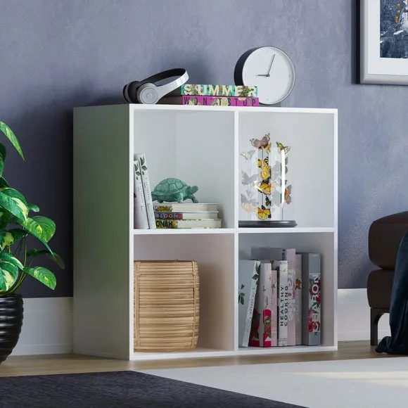 Return - Vida Designs Durham 2x2 Cube Storage Unit, White