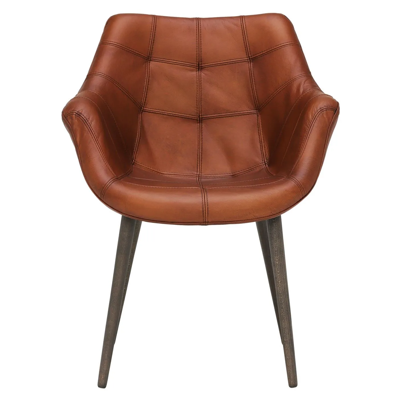 Pure Furniture Birinus Dining Chair, Brown Leather | Barker & Stonehouse 2