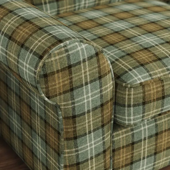 Flori Woven Check Fabric Orkney Armchair 5