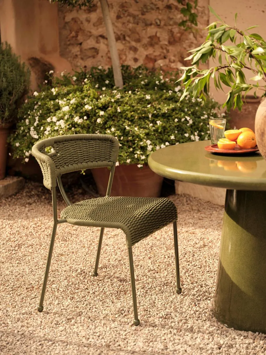 Pair of Lisson Outdoor Dining Chairs, Olive