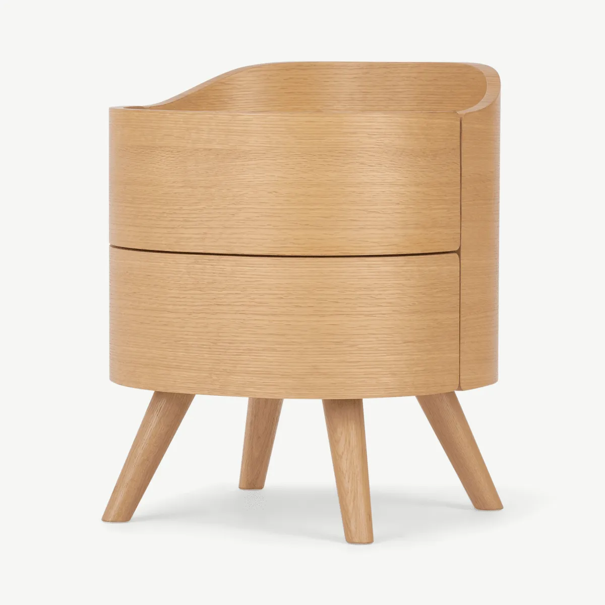 Odie 2 Drawer Bedside Table, Oak