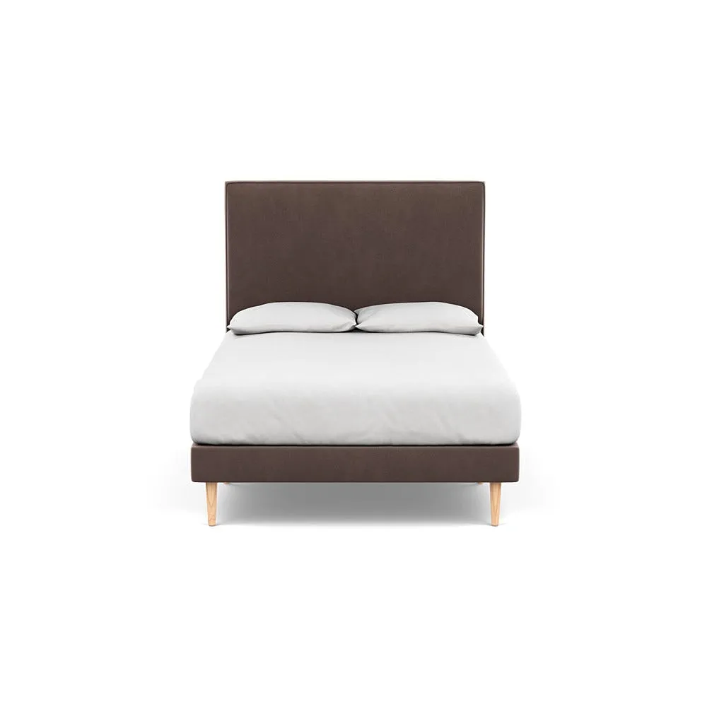 Heal's Newman Headboard (Lift Storage) Double Smart Velvet Mouse 1