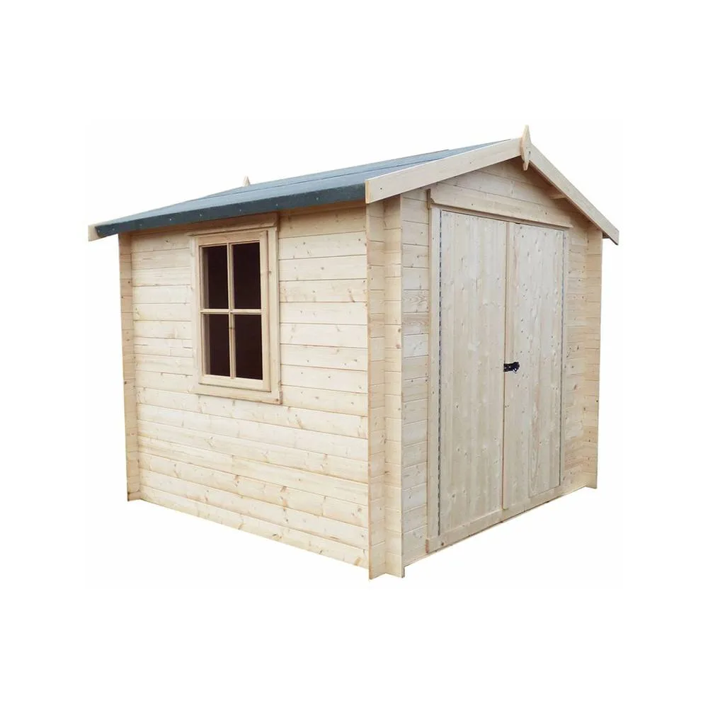 Shires Bradley 19 mm Log Cabin 7 x 7 Feet in Light Tan