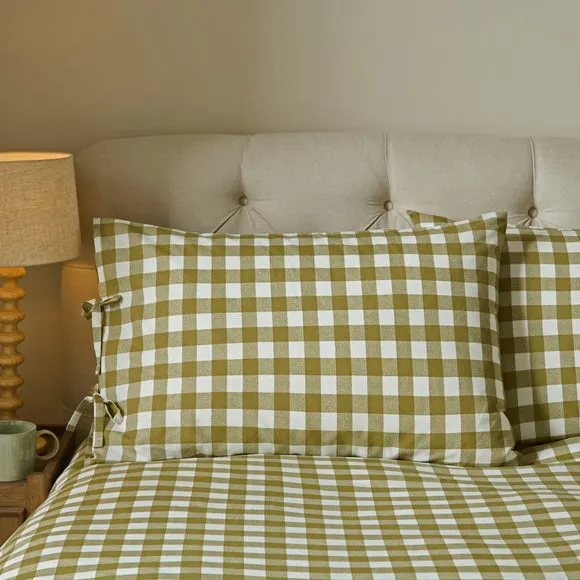 Gingham Polycotton Duvet Cover & Pillowcase Set 3